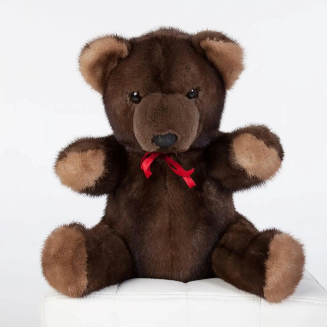 Handcrafted mink teddy bears
