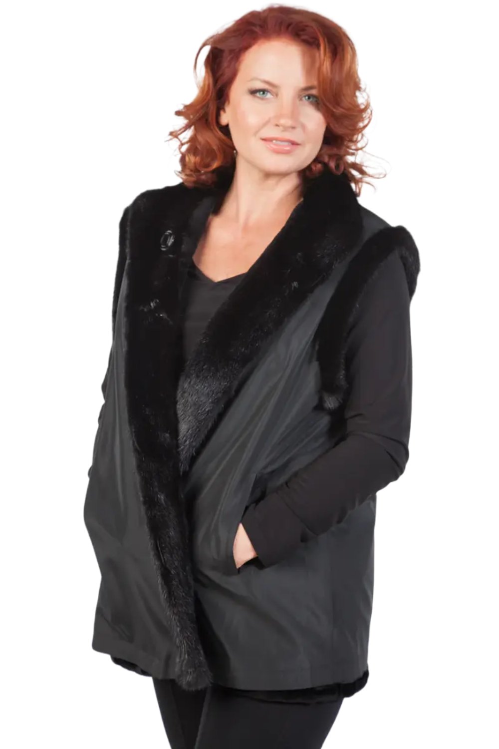 Restyle Your Fur - Sheared Vest Reversible to Taffeta