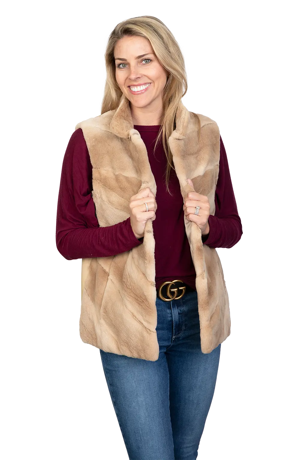 Restyle Your Fur Sheared Vest with Leather Back