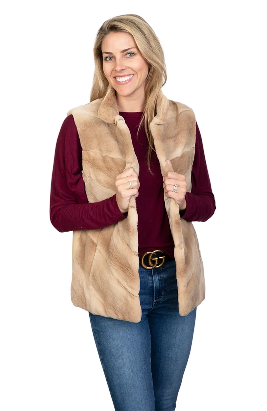 Restyle Your Fur Sheared Vest with Leather Back