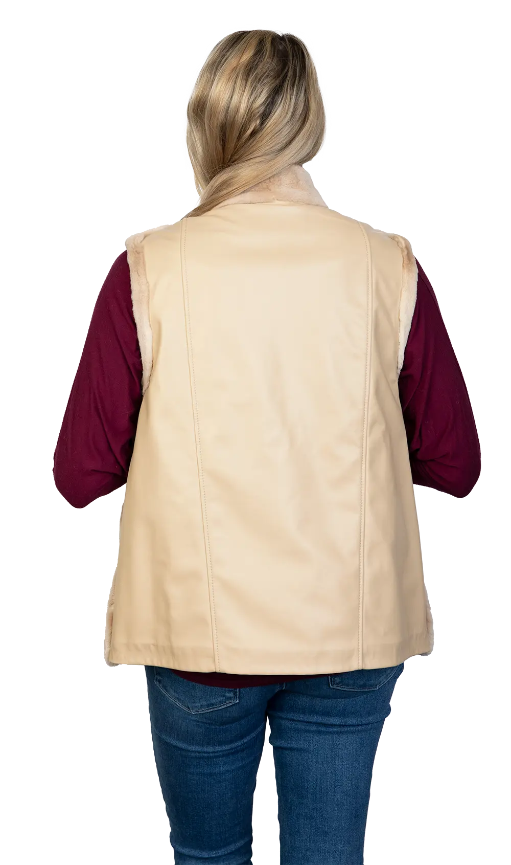 Restyle Your Fur Sheared Vest with Leather Back