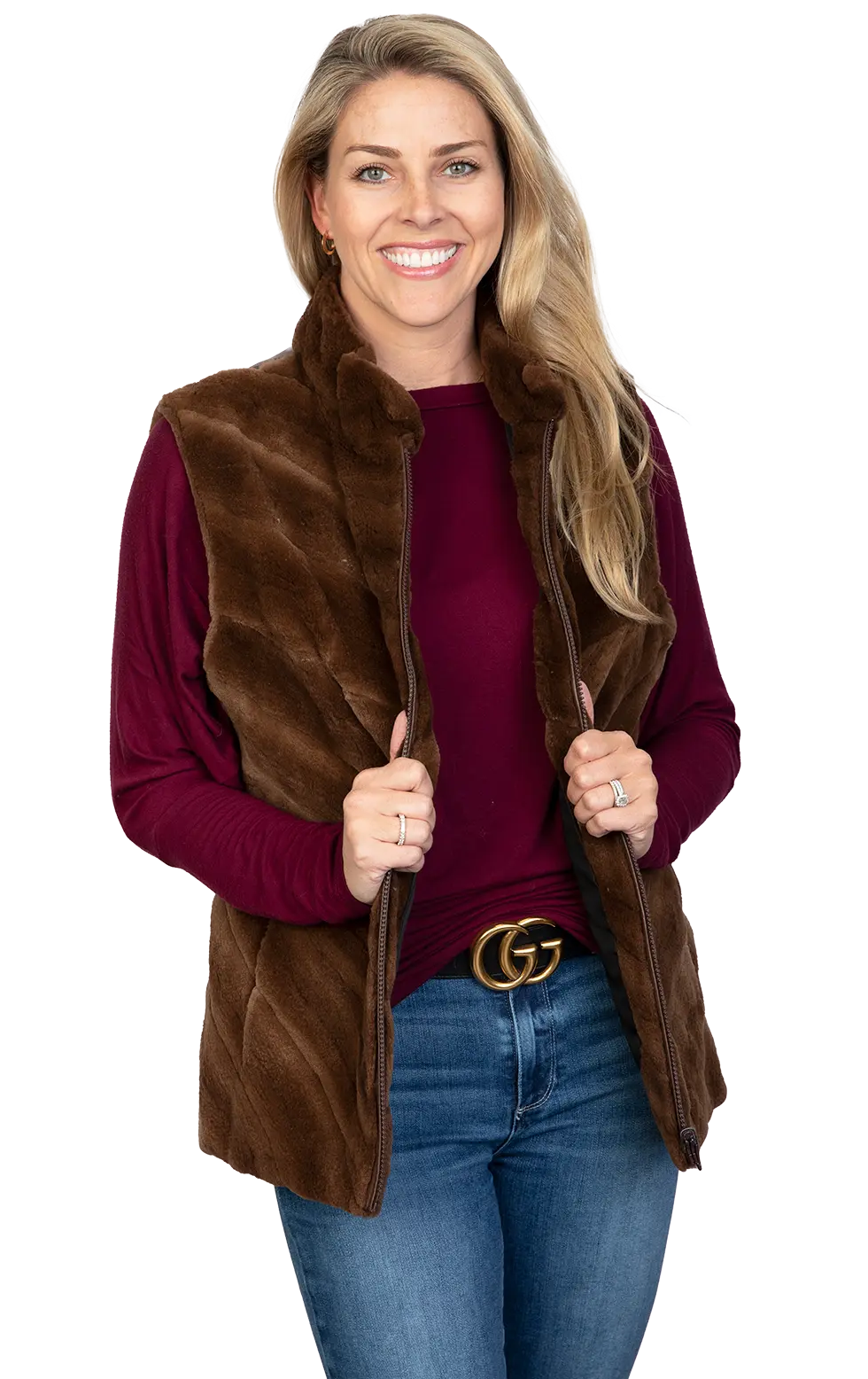 Restyle Your Fur Sheared Vest with Leather Back Reversible to Taffeta