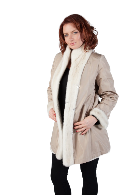 Restyle Your Fur Sheared and Reversible Mink Raincoat