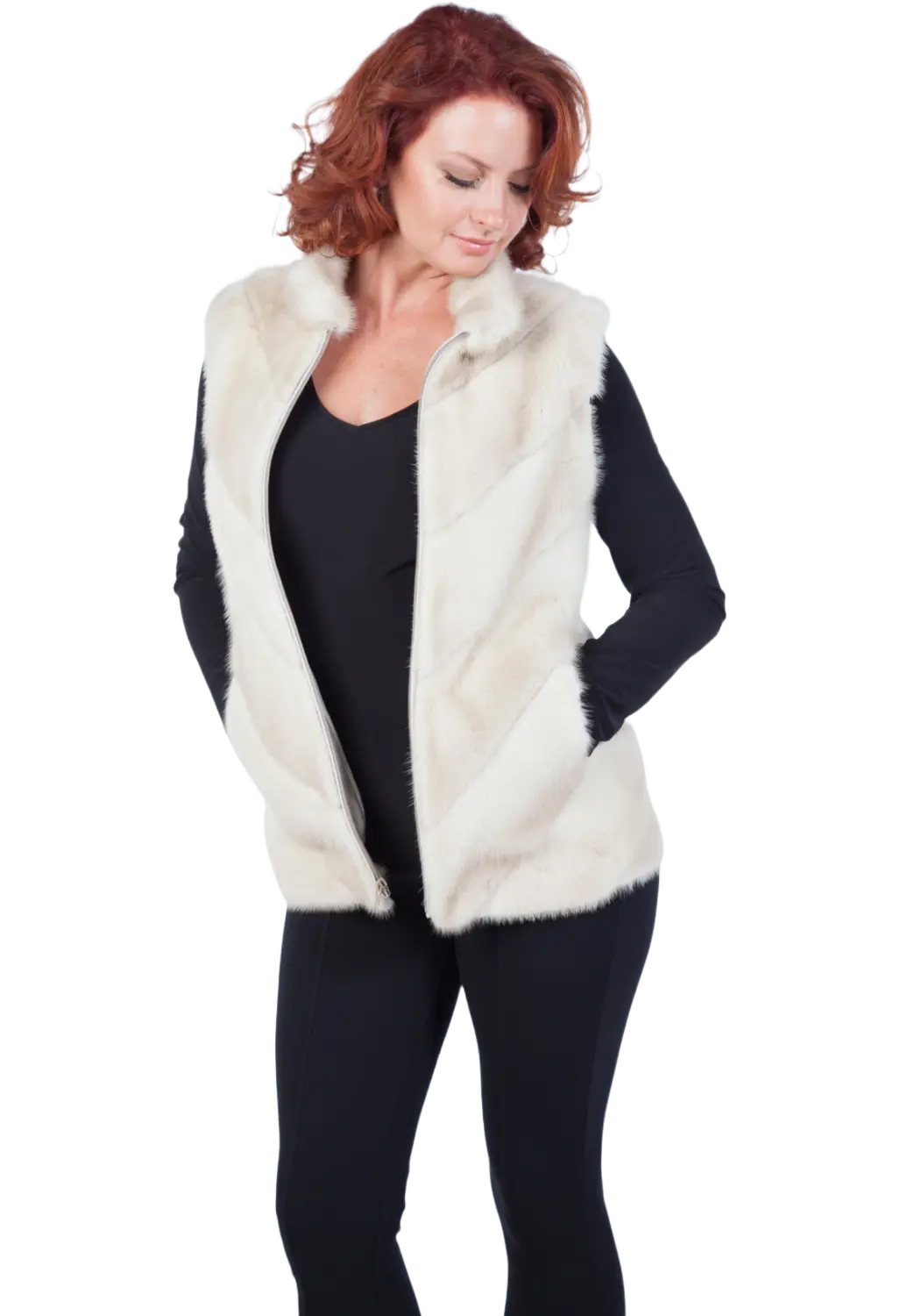 Restyle Your Fur Vest with Leather Back