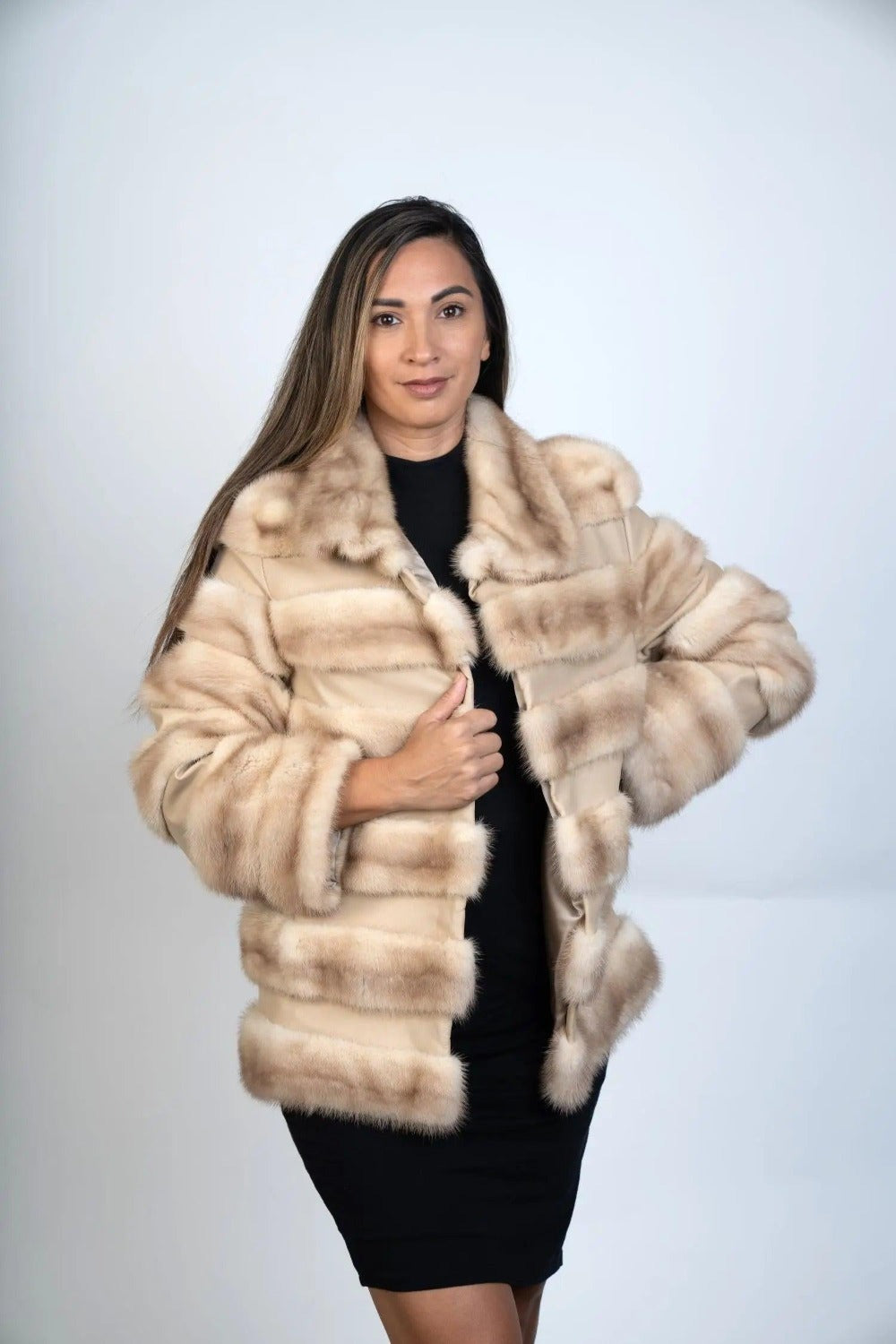 Restyle Your Fur - Horizontal Fur and Leather Jacket