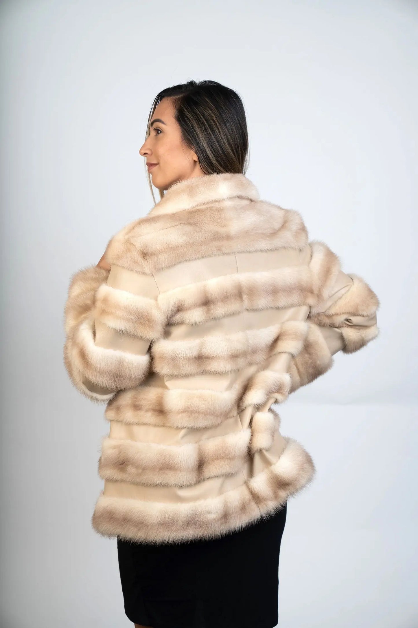 Restyle Your Fur - Horizontal Fur and Leather Jacket