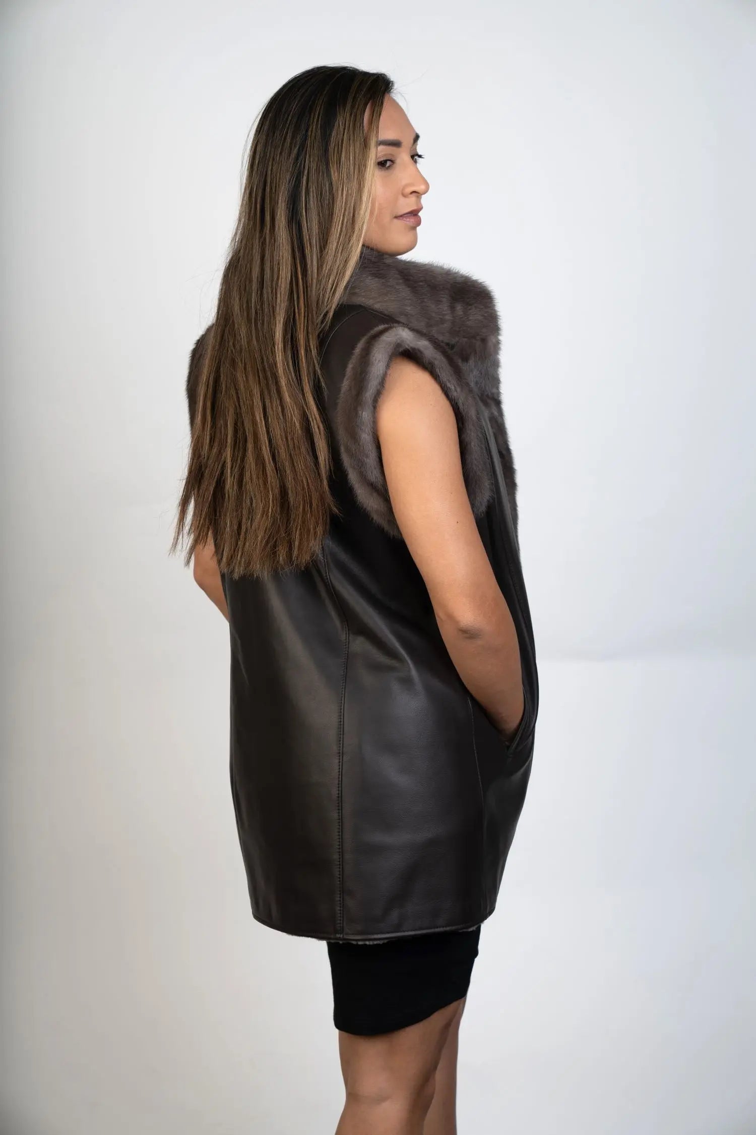 Restyle Your Fur - Sheared Vest Reversible to Leather
