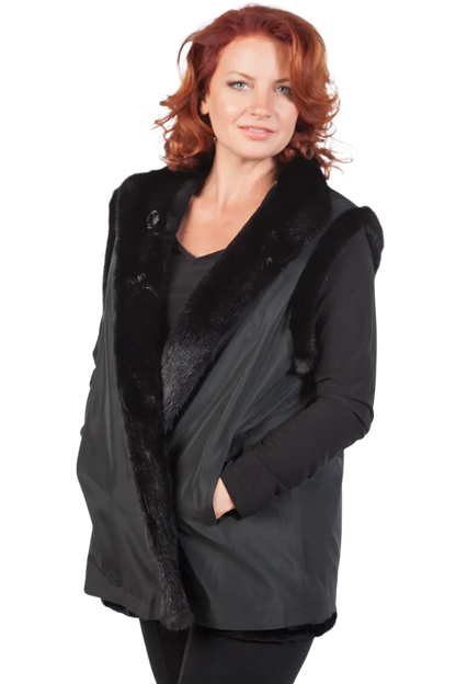 Restyle Your Fur - Sheared Vest Reversible to Taffeta
