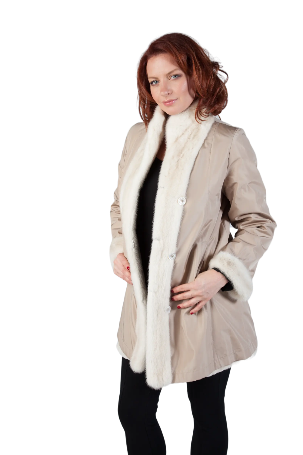 Restyle Your Fur Sheared and Reversible Mink Raincoat