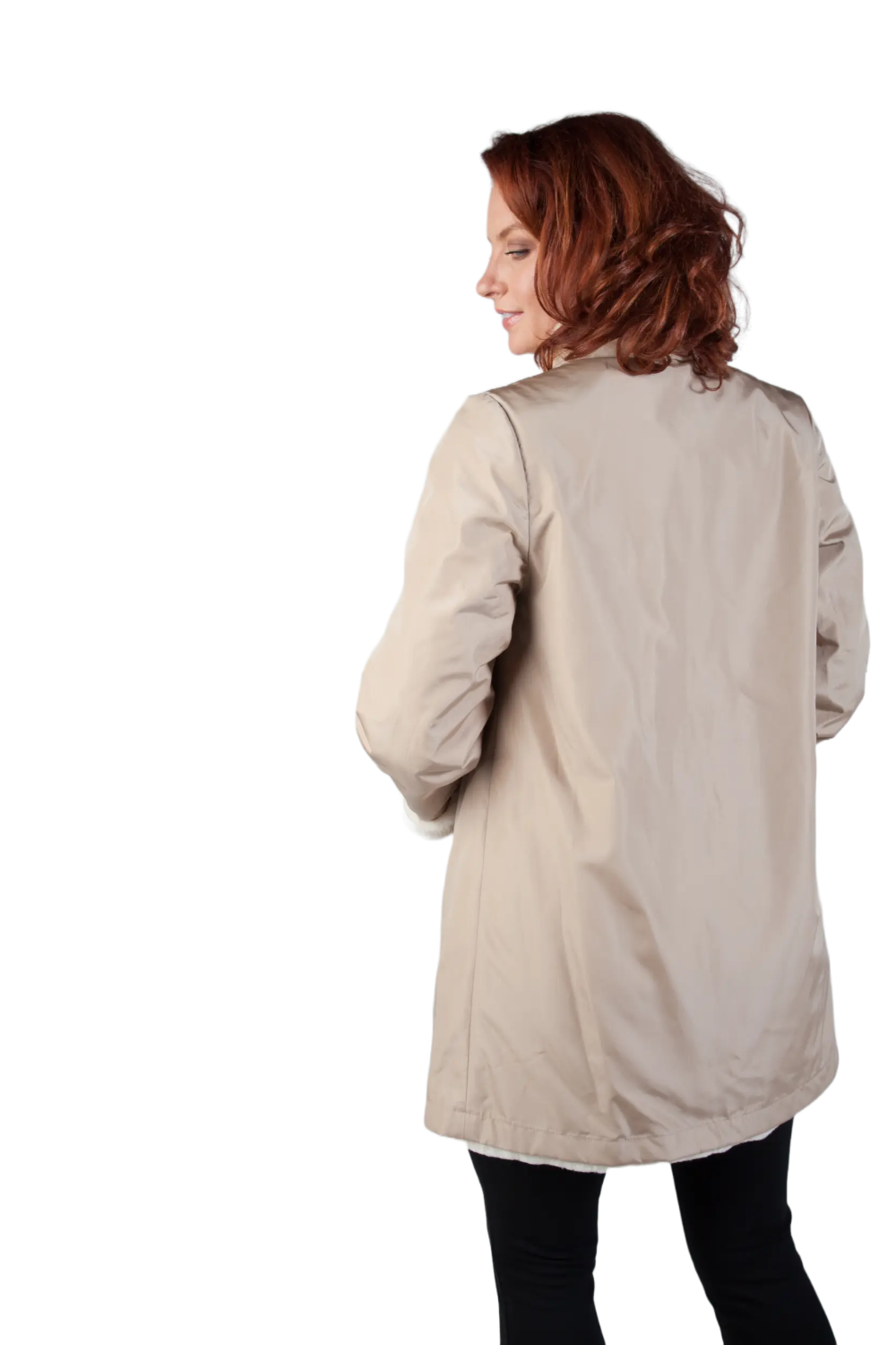 Sheared mink lined raincoat on sale